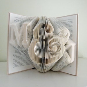 Anniversary Gift For Boyfriend Girlfriend 1st First Wedding Anniversary Gift for Husband Wife Best Selling Item Folded Book Art image 2