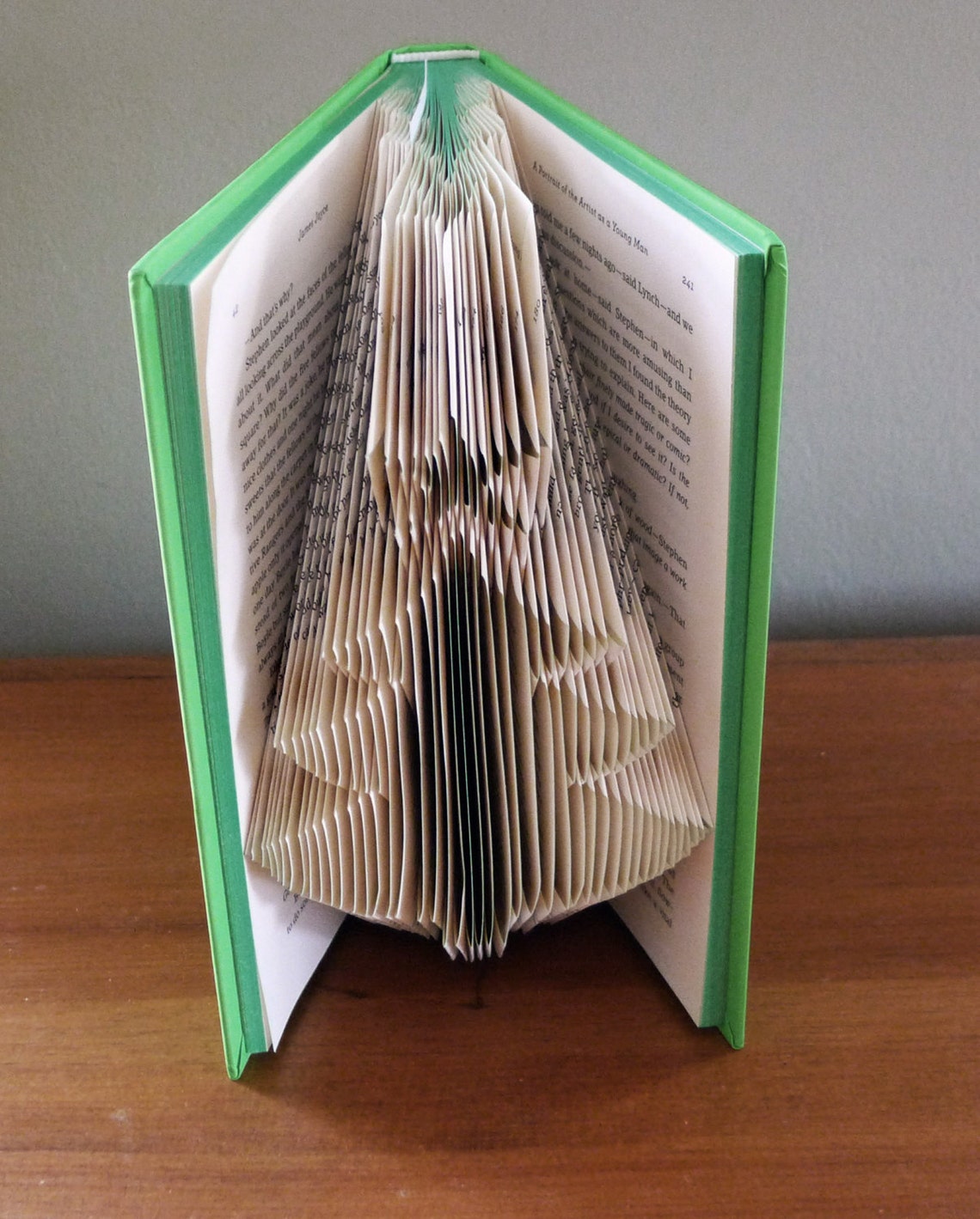 Christmas Tree Folded Book Art Christmas Decoration Etsy