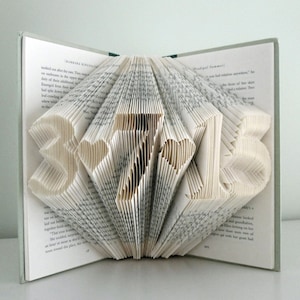 Paper Anniversary Gift for Him Her Wedding Date Gift First Anniversary Folded Book Art Paper Anniversary Best Selling Items Wedding image 1