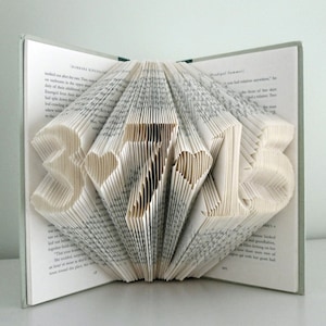 Paper Anniversary Gift for Him - Her - Wedding Date Gift - First Anniversary - Folded Book Art Paper Anniversary Best Selling Items Wedding