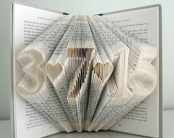 Paper Anniversary Gift for Him - Her - Wedding Date Gift - First Anniversary - Folded Book Art Paper Anniversary Best Selling Items Wedding