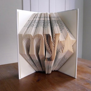 Graduation Gift - Boyfriend / Girlfriend Anniversary Gift  - Handmade -  Paper Anniversary - My Star - Folded Book Art