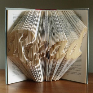 Folded Book Art Gifts for Book Lovers READ Altered Book Origami Unique Present Teacher's Gift image 1