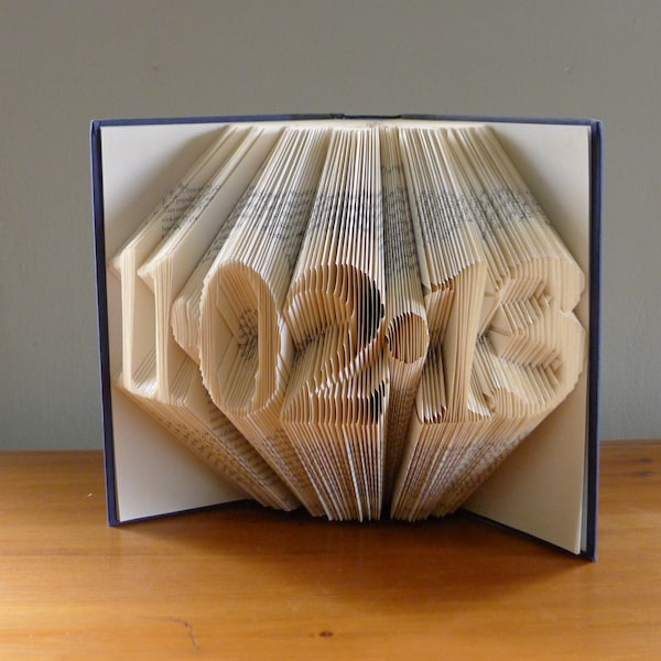 Paper Anniversary Gift for Him - Her - Wedding Date Gift - First Anniversary - Folded Book Art Paper Anniversary Best Selling Items Wedding