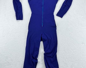 Vintage 70s Sears Red Mens One Piece Pajamas Jumpsuit Medium Union