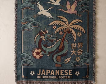 Japanese International Football Woven Blanket
