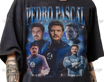 Vintage Pedro Pascal T-Shirt aus den 90ern – Fanartikel von Pedro Pascal – Klassisches Pedro Pascal Sweatshirt, Pedro Pascal Vintage T-Shirt