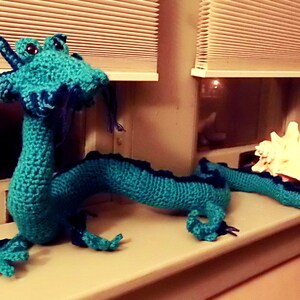 Stuffed Crochet Dragon Custom Made in Your Colors image 2