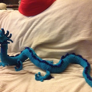 Stuffed Crochet Dragon Custom Made in Your Colors image 1