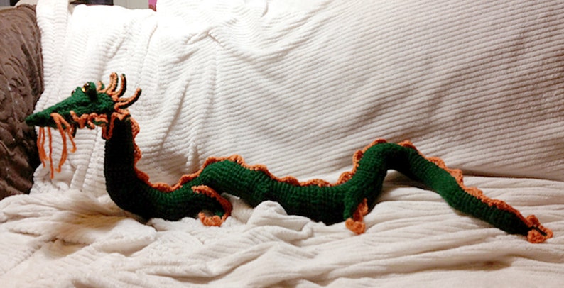 Stuffed Crochet Dragon Custom Made in Your Colors image 5