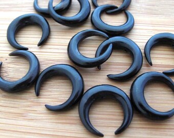 Dünne Version 15 mm Doppel Horn Halbmond, Büffel Horn schnitzen, NICHT gebohrt, Schmuck Zubehör B5353-4 mm Dicke