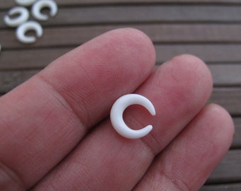 10 mm Doppel Horn Crescent, Buffalo BONE Carving, NICHT gebohrt, Großhandel, Schmuck machen Lieferungen