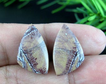 Tiny Sonoran jasper Pair cabochon, Jewelry making supplies