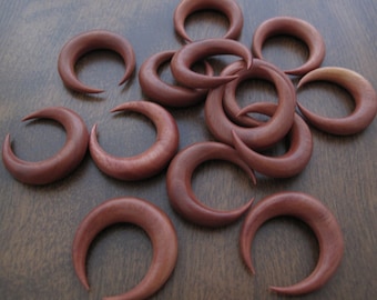 Excellent Sabo Wood Double Horn Crescent, 30mm (1.18 inch), Rosewood, Jewelry making supplies B6400- 8mm thickness
