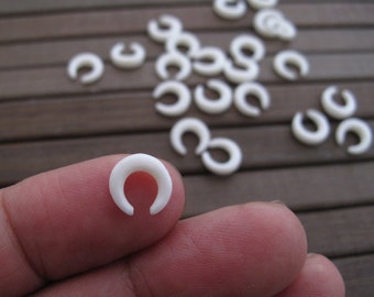 8 mm Doppel Horn Crescent, Buffalo BONE Carving, NICHT gebohrt, Schmuckherstellung