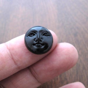 Stunning 10mm Moon Face with OPEN EYES Horn Cabochon, embellishment, Scrap booking,  B0002