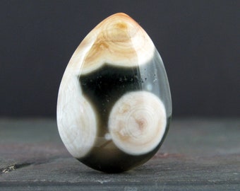 Träne Tropfen Ozean Jaspis-Cabochon, Halbedelstein, ausgesuchtes B8155