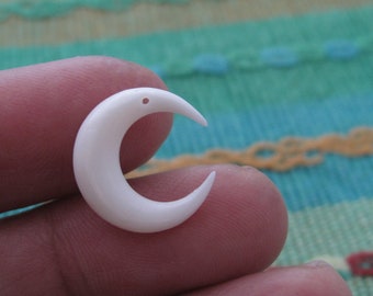 15mm Doppel Horn Halbmond, Büffelknochen schnitzen, gebohrt, Schmuck machen Lieferungen B5411-5 mm Dicke