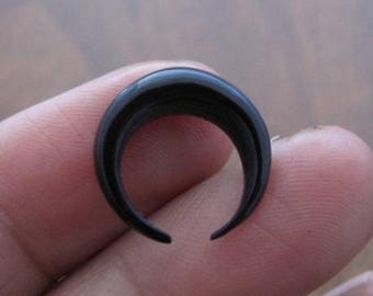 15 mm Doppel Horn Crescent, FLAT BACKED, Buffalo Horn Carving, Schmuckherstellung Zubehör B6885