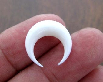 15 mm Doppel Horn Crescent, Büffelknochen schnitzen, NICHT gebohrt, Schmuckherstellung Zubehör B5411-5 mm Dicke