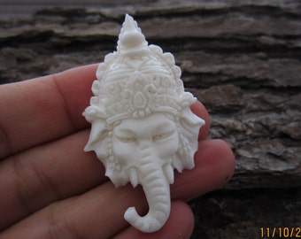 New ARRIVAL  Ganesha Pendant , side Drilled, Focal Pendant, Bali Handmade supplies B5493