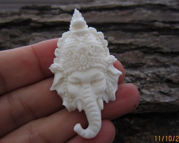 New ARRIVAL  Ganesha Pendant , side Drilled, Focal Pendant, Bali Handmade supplies B5493