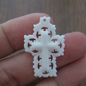 Religious Symbol, Cross Pendant, Stylish Cross,  Bone Carving,  Jewelry making Supplies B8517