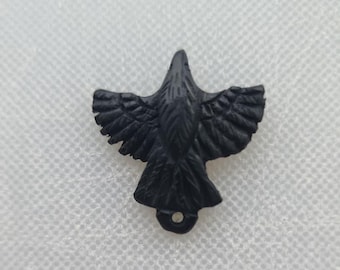 Opción de pieza única: pendiente (25 mm x 27 mm) tallado en cuerno de búfalo, perforado, colgante, cuentas, suministros para joyería B4651