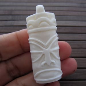 Excellent Handmade tribal mask  pendant, Carved bone cabochon, Bone carving, Jewelry making Supplies B5497-A