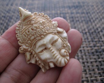 AAA Ganesha Pendant , side Drilled Cabochon, Focal Pendant, Bali Handmade supplies B5112