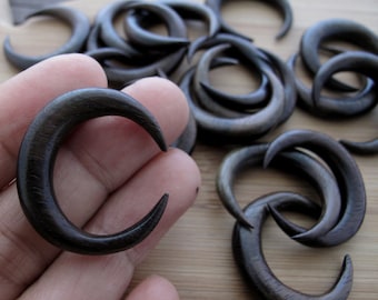 Excellent  30mm Double Horn Crescent, Sono WOOD, Jewelry making supplies B7812-8 mm thickness