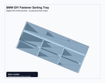 BMW Diy Fastener Sorting Tray — Digital download
