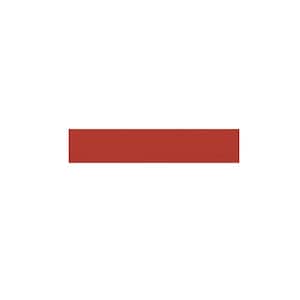 May include: A rectangular, solid brick-red banner featuring a series of thin, dark red diagonal lines that intersect across the surface, creating a geometric pattern of varied shapes within the horizontal, elongated frame of the design.