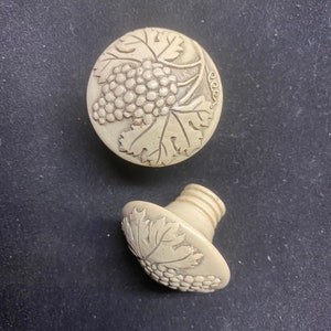 Faux Ivory Embossed Knobs Humming bird, Grape vine, or Chevron image 4