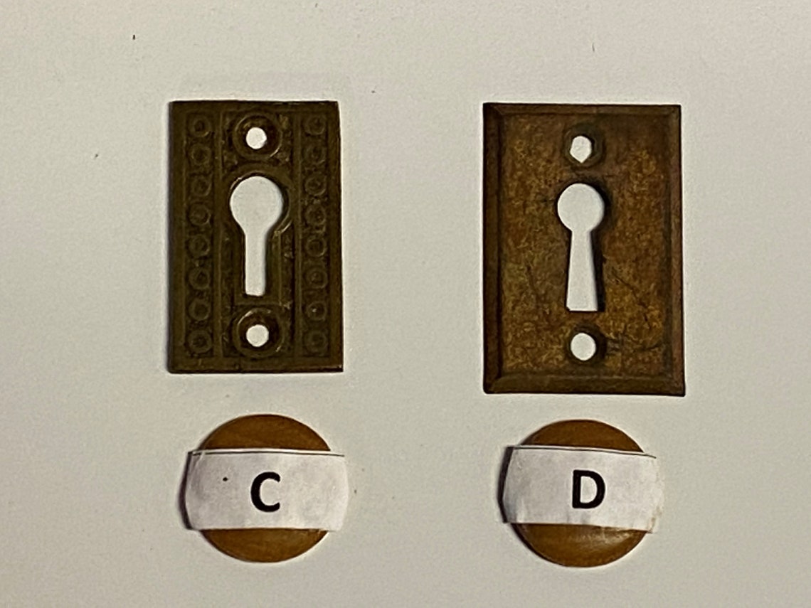 Vintage Salvaged Key Plates or Escutcheons and Key Guards Etsy