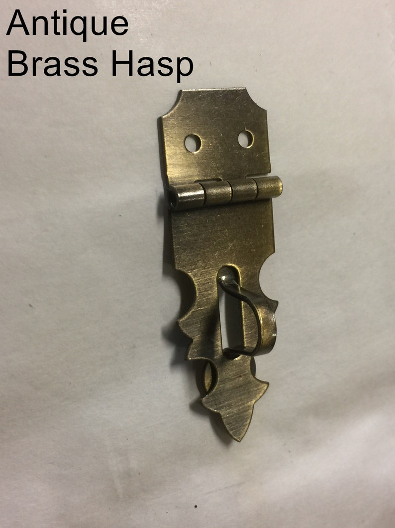 Humidor or Jewelry Box Hinges OR Hasps Bright and Antiqued Etsy