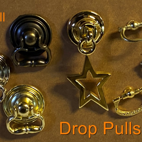 Small Jewelry, Barrister or Humidor Box drop Pulls