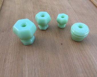 Jadeite Green Milk Glass Knobs 1, 1-1/8, 1-1/4 or 1-1/2 inch diameter"
