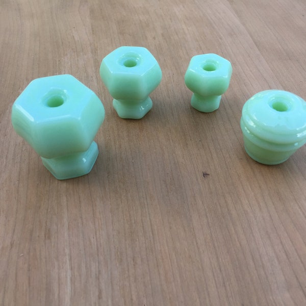 Jadeite Green Milk Glass Knobs 1, 1-1/8, 1-1/4 or 1-1/2 inch diameter"