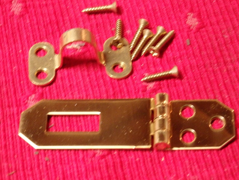 Bright Brass Decorative Small Box Hasp Etsy