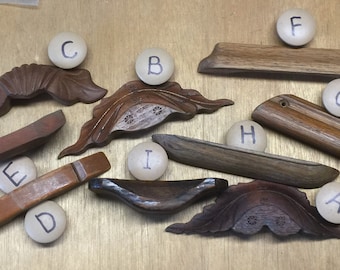 Drawer Pulls Mixed Wood Pairs and Singles Salvaged