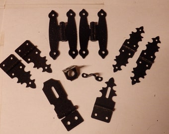 Humidor or Jewelry Box Hinges OR Hasps Black