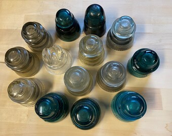 Whitehall-Tatum Hemingray Brookfield Glass Insulators Collectable Craft Supply