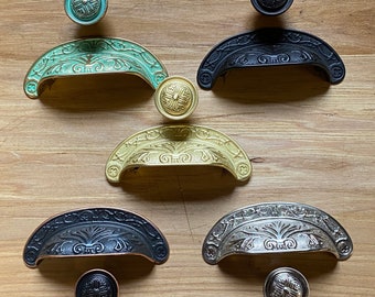 Baroque Scroll Design Cup Pulls Or Matching Knobs