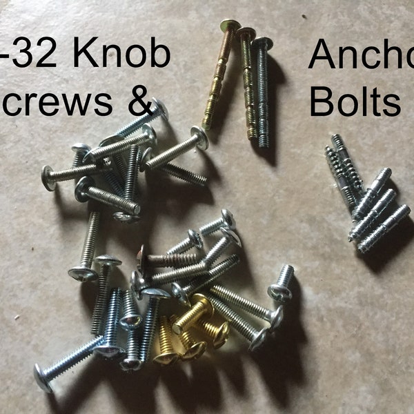 8-32 or 5-32 Knob Screws and Anchor Bolts