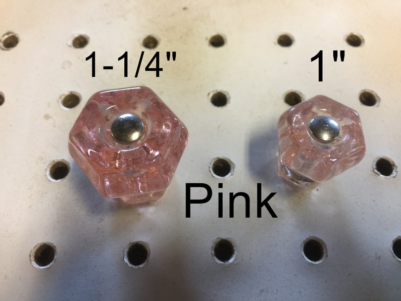 Depression Style Vintage Glass Knobs Etsy