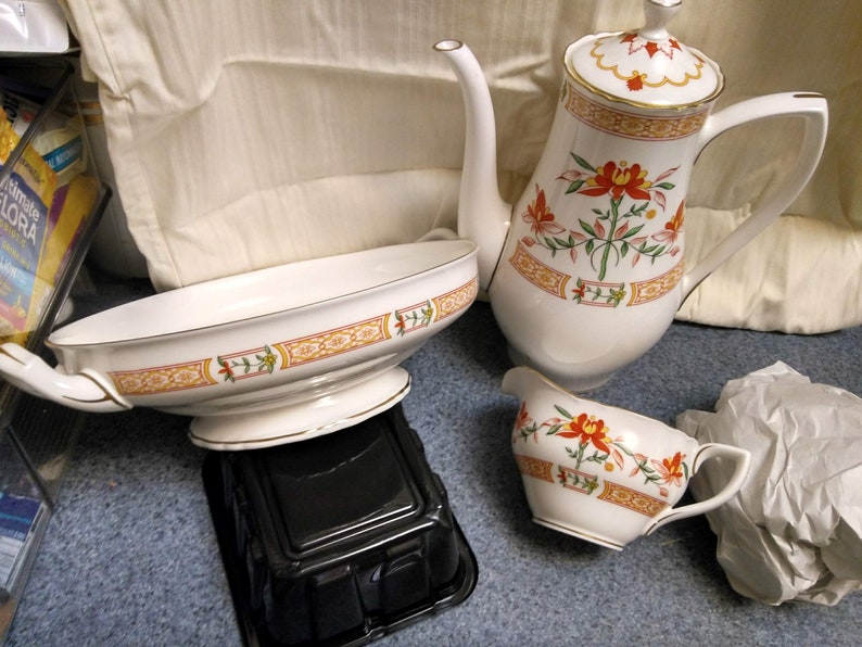 Chamberlain Orange by ROYAL WORCESTER Coffee Pot creamer Etsy