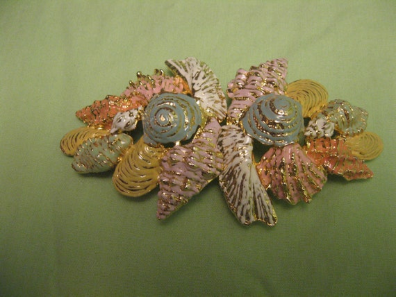 Rare Vintage “MIMI DI N” Tropical Seashell  Belt … - image 1