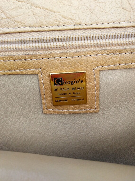 Genuine Ostrich leather handbag purse bag tote by Gio… - Gem display picture 1
