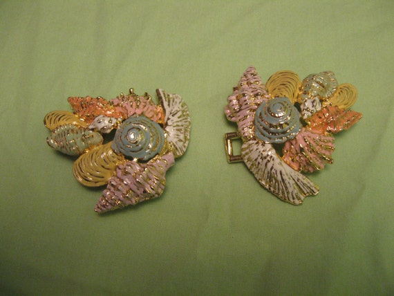 Rare Vintage “MIMI DI N” Tropical Seashell  Belt … - image 2